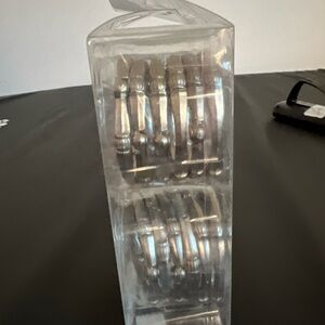 Zenna Home Rust Proof Shower Curtain Rings 12 rings color Nickel NWT